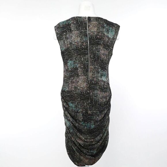 I.R.O XSmallBlack Abstract Print Sleeveless Ruched Side Shift Dress Women’s - Picture 5 of 10